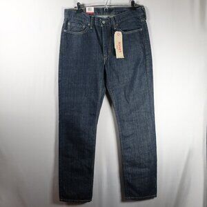 Levi's Men's 514 Jeans 33x34 Dark Blue Regular Fit Straight Leg Stretch New